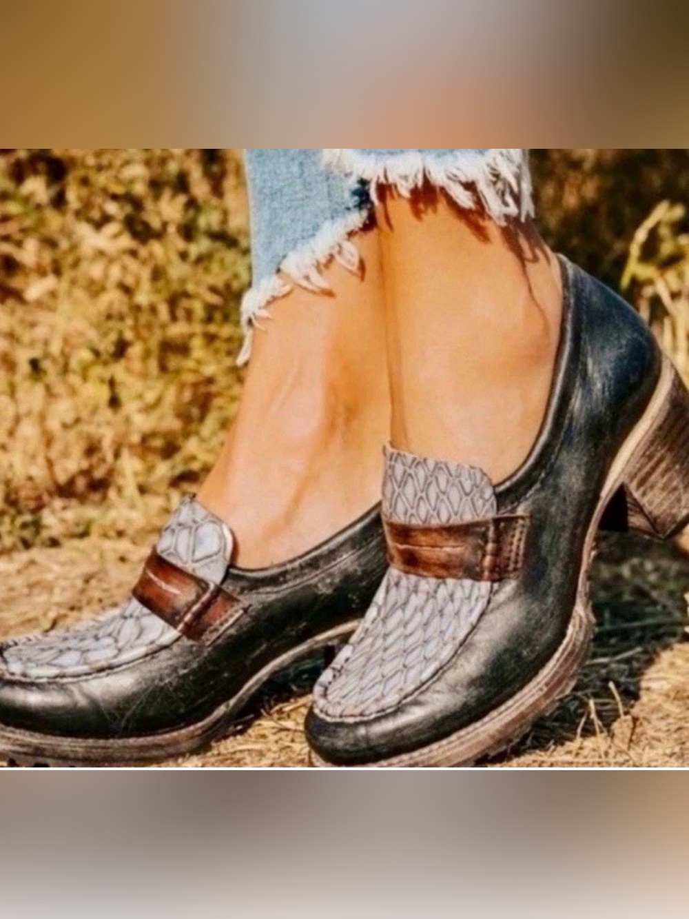 Freebird by Steven snake skin Textured Penny Loafers